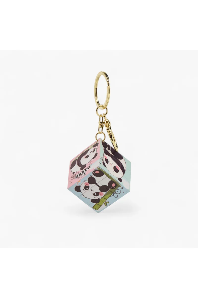 لايف ستايل Panda Puzzle Cube Charm Keyring with Lobster Hook